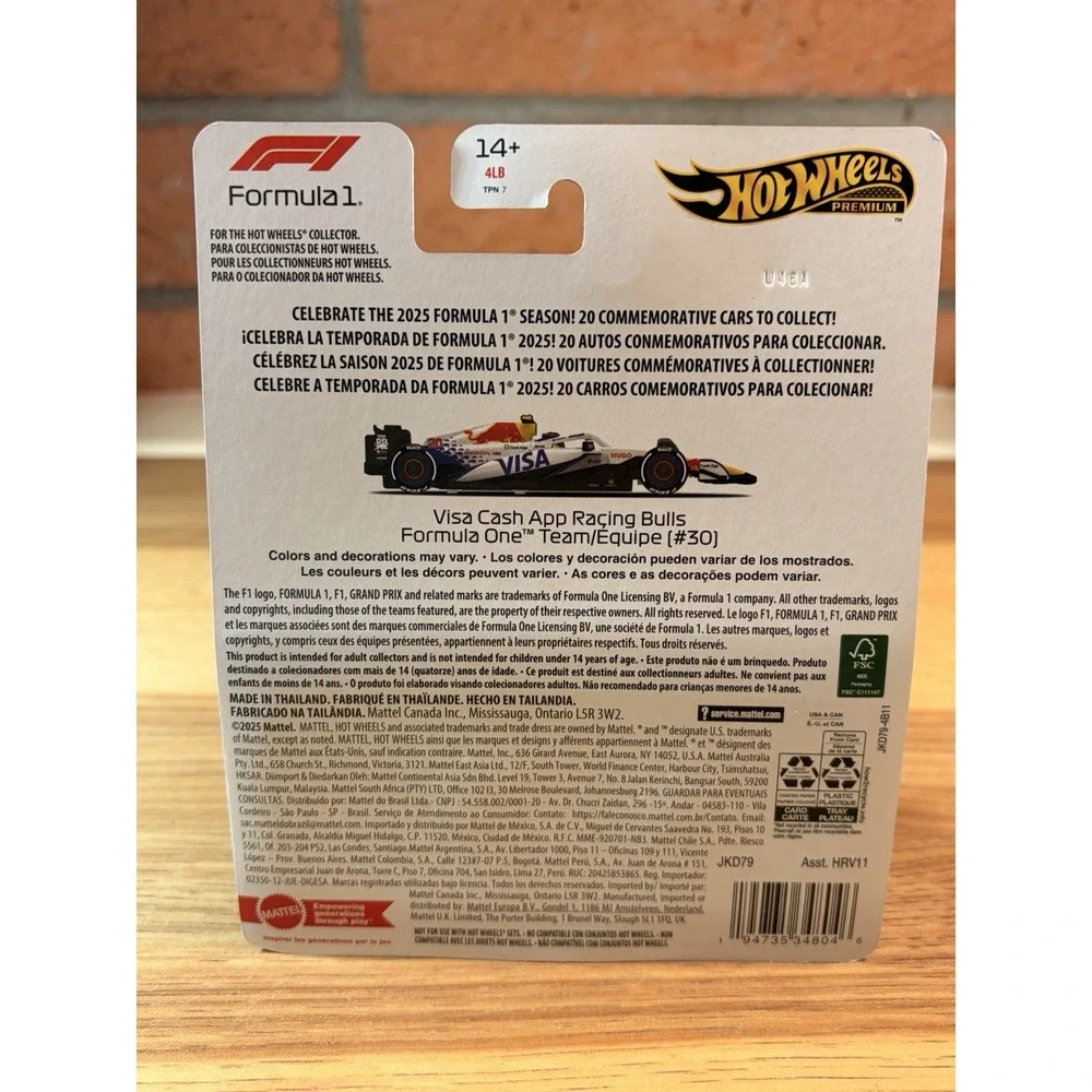 Hot Wheels Premium 2025 Formula One Racing Bulls Season 20 NEW